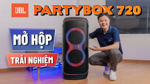 Video - Unbox loa JBL PartyBox 720 800W, loa kéo có Pin công suất khủng nhất của JBL
