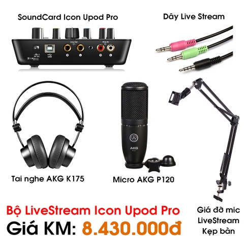 Combo thiết bị thu âm LiveStream Icon Upod Pro