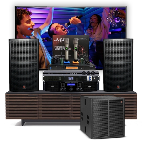 Dàn karaoke CAL01 (Loa Celto TC12V, sub CSW118V, vang S-1000, đẩy AAP STD10004, micro K900-II, quản lý nguồn SM86)
