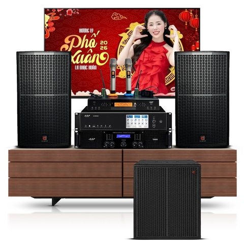 Dàn karaoke Celto LA80-1 (Loa Celto CT12V + sub CSW118V + vang K9900 II + đẩy STD6004 + micro M9 II)