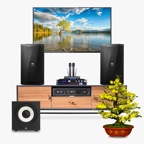 Dàn karaoke LA020 (JBL KPS2 + Sub JBL Stage A120P + Đẩy công suất Crown KVS500 + Vang số JBL KX180A + Micro JBL VM300 + Quản lý nguồn Kiwi S803A)