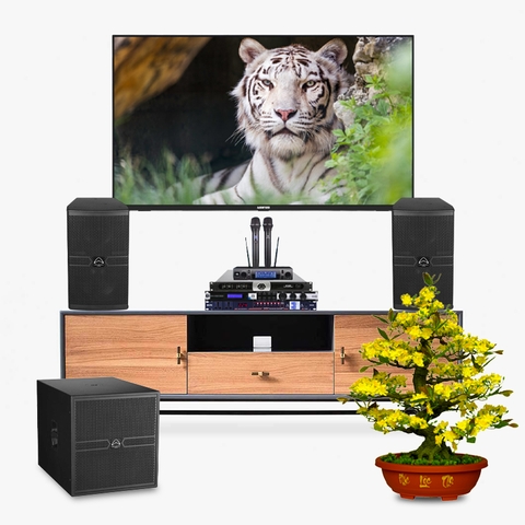 Dàn karaoke LA023 (Wharfedale ANGLO E12 + Wharfedale Pro ANGLO E18B + Wharfedale Pro DP-4065F + JBL KX180A + JBL VM300 + Kiwi S803)