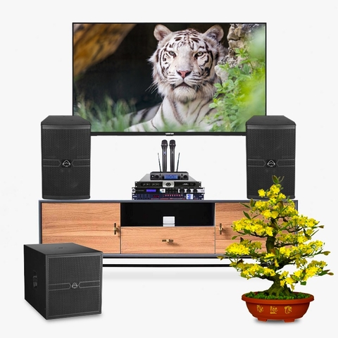 Dàn karaoke LA024 (Wharfedale  ANGLO E15 + Wharfedale Pro ANGLO E18B + Wharfedale Pro DP-4065F + JBL KX180A + JBL VM300 + Kiwi S803)