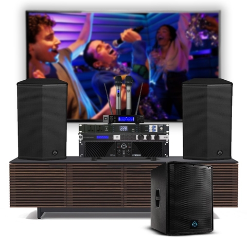 Dàn karaoke WJL01 (Loa Wharfedale Pro SIGMA-X12 + sub Wharfedale Tsub AX15B + vang mic JBL + đẩy CPD 2600)