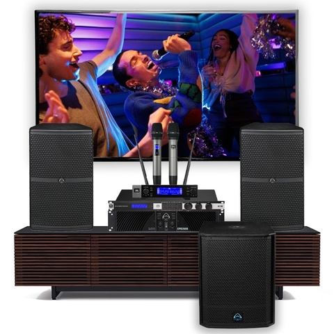 Dàn karaoke WJ01 (loa Wharfedale WH12 NEO + sub Wharfedale T-SUB AX15B + đẩy Wharfedale CPD 2600 + Vang JBL KX180A+ Micro JBL VM300)