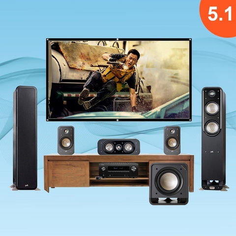 Dàn âm thanh xem phim 5.1 Polk-Denon LA21