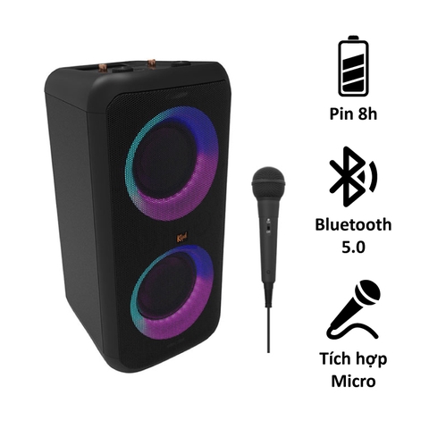 Loa Klipsch Sidekicks GIG XXL chính hãng, LED đẹp, pin 8 giờ