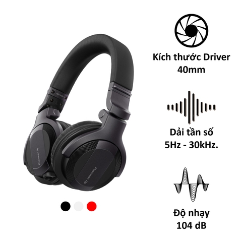 Tai nghe Pioneer DJ HDJ-CUE1-BT chính hãng, kết nối Bluetooth