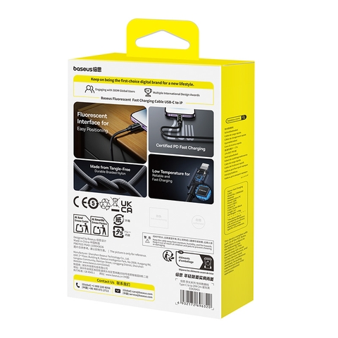 Cáp Sạc Nhanh Baseus Dòng Huỳnh Quang Cho iPhone/iPad, Dây Dài 1m 2m Tiện Dùng