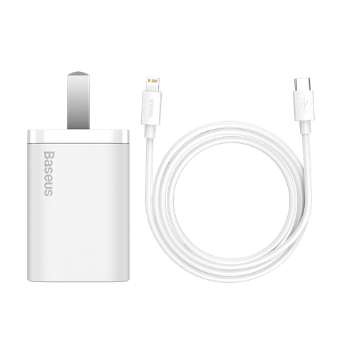 Bộ sạc nhanh, nhỏ gọn Baseus Super Si Quick Charger 20W dùng cho IP (Type C, 20W/18W, PD/ QC3.0 Quick charger)