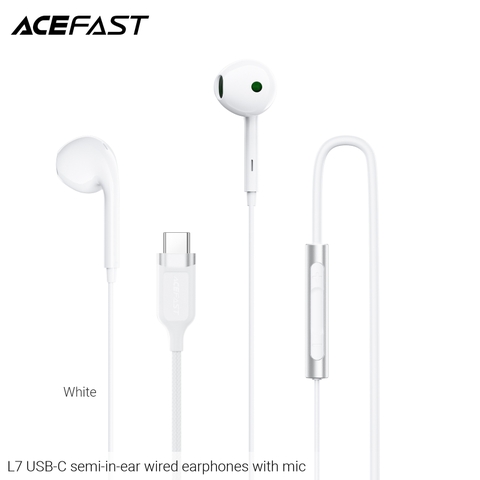 Tai Nghe Có Dây ACRFAST L7 USB-C Chính Hãng – Dạng Nửa In-Ear, Âm Thanh Rõ Nét, Kèm Micro Đàm Thoại