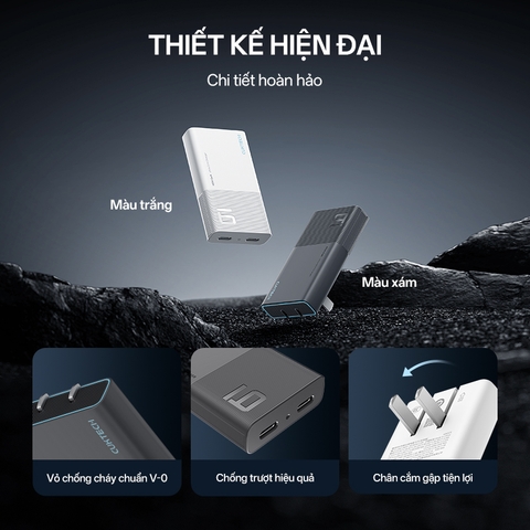 Sạc nhanh Cuktech Ultra-thin GaN Charger 65W (2C) PD3.0/PPS2.0/QC4.0 – AC65S