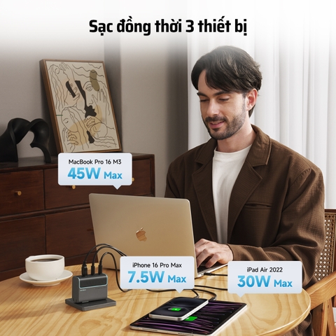 Củ Sạc Nhanh GaN CUKTECH 100W AD1003US – Hỗ Trợ PD3.1 / PPS2.0 / QC4.0 / Mi Turbo