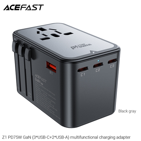 Bộ sạc ACEFAST Z1 PD75W GaN