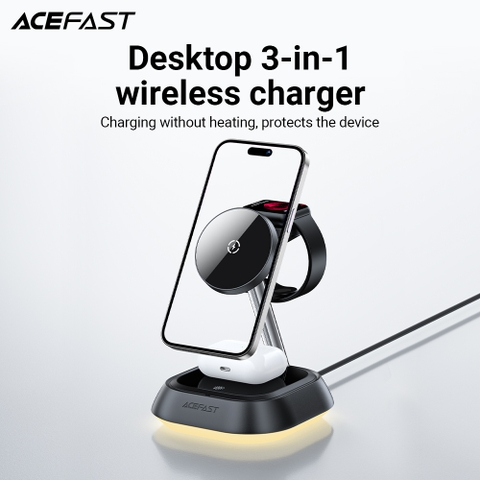 Giá đỡ kiêm sạc không dây 3 trong 1 để bàn ACEFAST E16