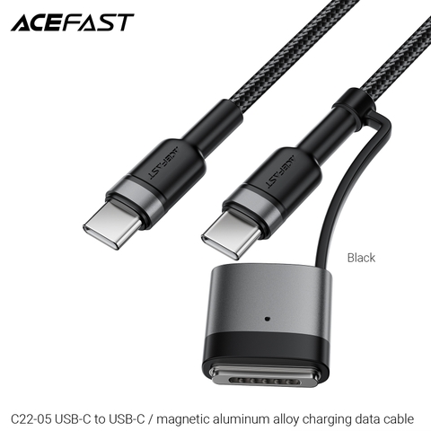 Cáp Sạc Nhanh 2 Trong 1 Tích Hợp Nam Châm Acefast C22-05 (Sạc & Truyền Dữ Liệu)