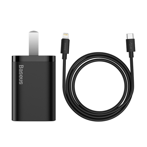 Bộ sạc nhanh, nhỏ gọn Baseus Super Si Quick Charger 20W dùng cho IP (Type C, 20W/18W, PD/ QC3.0 Quick charger)
