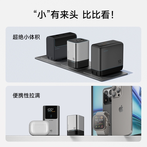 Củ sạc Cuktech 10 Mini GaN AD1203P 120W ( 2C1A)