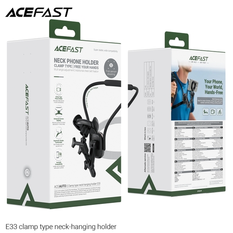 Giá đỡ điện thoại đeo cổ ACEFAST E33 (dạng kẹp)