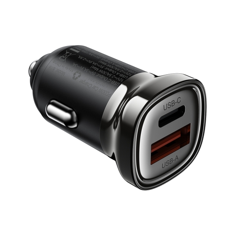 Tẩu Sạc Nhanh Ô Tô ACEFAST B19 30W, USB-C + USB-A, Hỗ Trợ PD/QC Sạc Nhanh, Thiết Kế Mini Nhỏ Gọn, Bảo Vệ An Toàn Đa Tầng