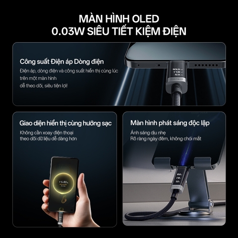 Cáp Cuktech từ tính Type-C to C 6A 240W 1.5m CMC615