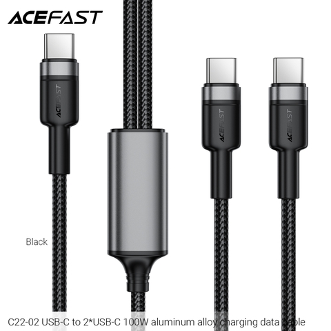 Cáp sạc nhanh 2 đầu và truyền dữ liệu ACEFAST C22-02 C to C 100W