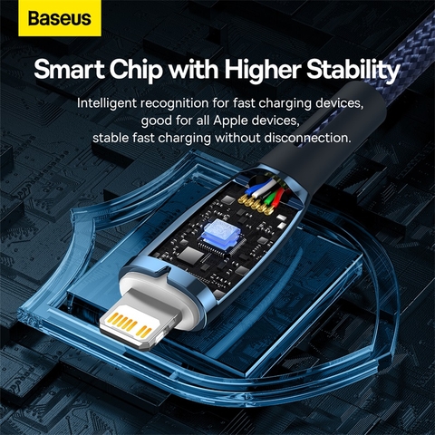 Cáp Sạc Nhanh C to Lightning Cho iphone Series Baseus Glimmer Series Fast Charging Data Cable Type-C to iP 20W