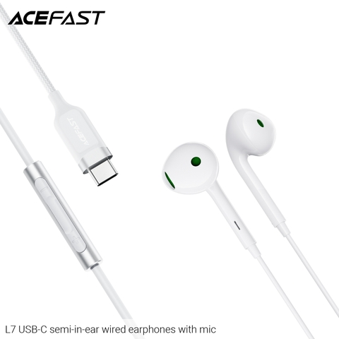 Tai Nghe Có Dây ACRFAST L7 USB-C Chính Hãng – Dạng Nửa In-Ear, Âm Thanh Rõ Nét, Kèm Micro Đàm Thoại
