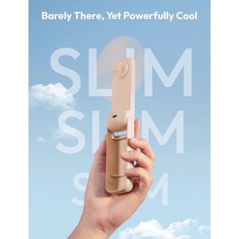 AECOOLY Pocket 01 – Quạt Cầm Tay Gập Gọn, Pin 2000mAh, 3 Chế Độ Gió, 3600rpm, Thời Gian Dùng 17h