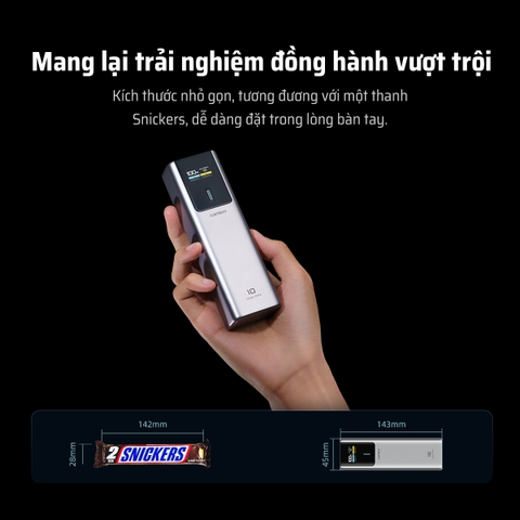 Pin dự phòng Cuktech No.10 Power Bank 10.000mAh 150W PD3.0/PPS5A/QC/Mi Turbo 120W – PB100P