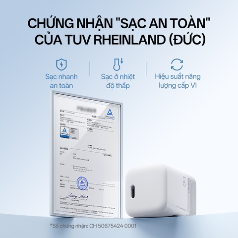 Sạc nhanh Cuktech CP3 Mini GaN 40W – AC301