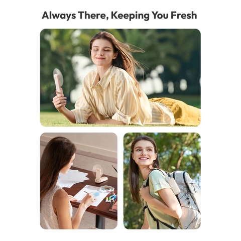 AECOOLY Pocket 01 – Quạt Cầm Tay Gập Gọn, Pin 2000mAh, 3 Chế Độ Gió, 3600rpm, Thời Gian Dùng 17h