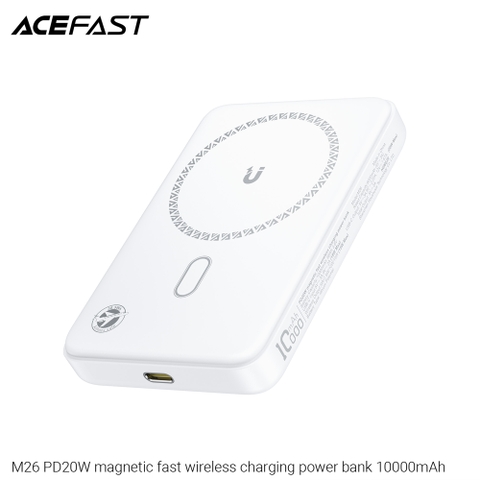 Pin sạc dự phòng ACEFAST M26 - Công suất 20W, 10000mAh, sạc không dây từ tính.