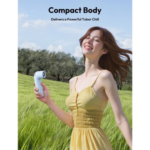 AECOOLY Aero – Quạt Cầm Tay Pin 2000mAh, Thời Gian Dùng 15h, 4 Chế Độ Gió, Hiển Thị LED, Tốc Độ 15000RPM