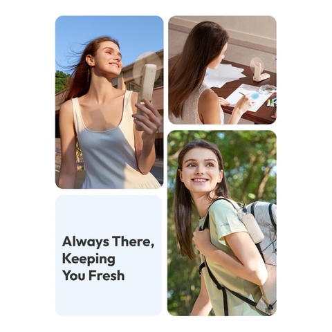 AECOOLY Pocket 01 – Quạt Cầm Tay Gập Gọn, Pin 2000mAh, 3 Chế Độ Gió, 3600rpm, Thời Gian Dùng 17h