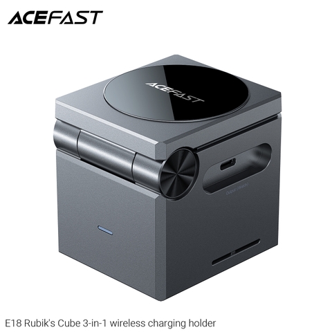 Giá đỡ điện thoại kiêm sạc không dây 3 trong 1 ACEFAST E18 Rubik's Cube
