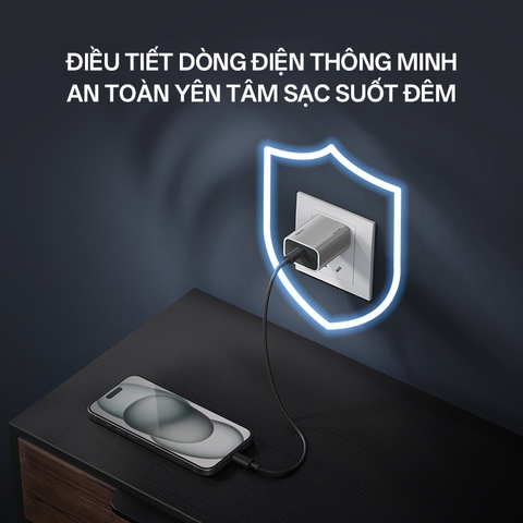 Sạc Cuktech GAN 1C 30W kèm cáp C-C (CN) A18C