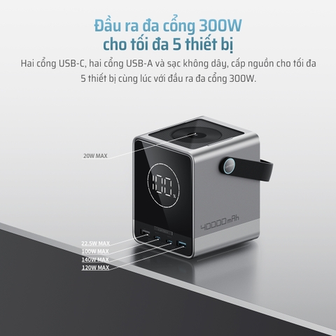 Pin dự phòng CUKTECH No.30 40.000mAh Power Bank 300W 2C2A – P01CT