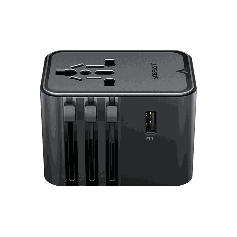 Bộ sạc du lịch quốc tế ACEFAST Z8 – GaN 45W, 3 cổng USB-C + 2 cổng USB-A, đa năng