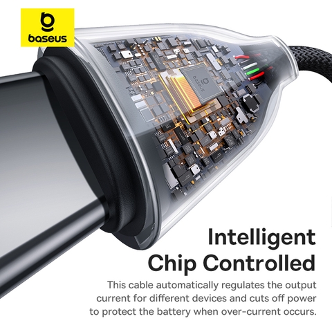 Cáp Sạc Nhanh Baseus 100w USB C cho IP 15/15 Plus/15 Pro/15 Pro Max tương thích Huawei, Samsung, OnePlus, Honor
