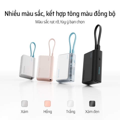 Pin dự phòng Cuktech CP13 10.000mAh Power Bank 33W PD3.0/PPS/QC3.0/QC (cáp Type-C Build-In) – LPB100