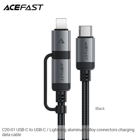 ACEFAST C20-01 – Cáp Sạc Nhanh & Truyền Dữ Liệu (USB-C to I.P/USB-C)
