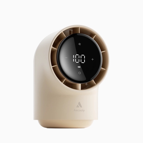 AECOOLY Chic 01 – Quạt Để Bàn Pin 8000mAh, Thời Gian Dùng 40h, Điều Chỉnh 100 Mức Gió, Màn Hình LED, Gió Đa Góc