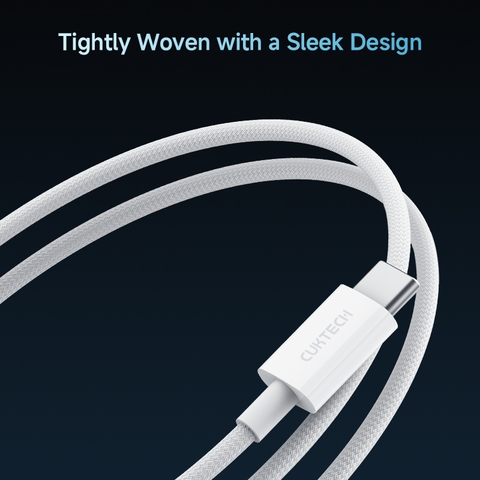 Cáp Sạc Nhanh C to C 2m 240W CUKTECH CTC520P Hỗ Trợ PD 3.1, PPS, CarPlay, Android Auto