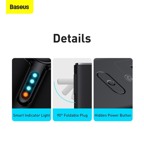 Cốc Sạc Siêu Nhanh Kiêm Pin Dự Phòng Baseus Power Station 4 Hybrid GaN Power Bank Adaptor 10000mAh 87W