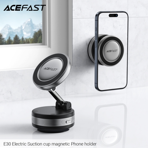Giá Đỡ Điện Thoại ACEFAST E30 – Hút Chân Không & Nam Châm N52, Xoay 360°