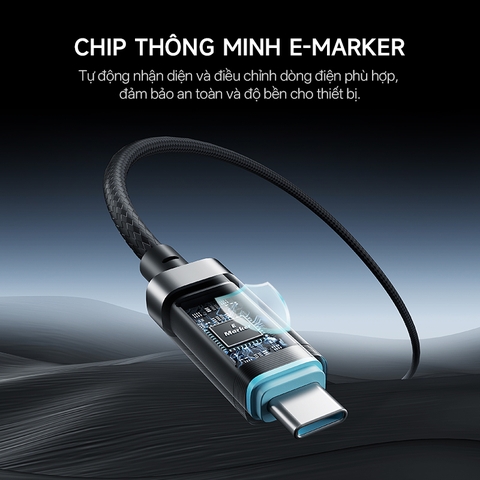 Cáp Cuktech từ tính Type-C to C 6A 240W 1.5m CMC615