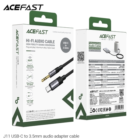 Cáp chuyển đổi âm thanh ACEFAST J11 USB-C sang 3.5mm