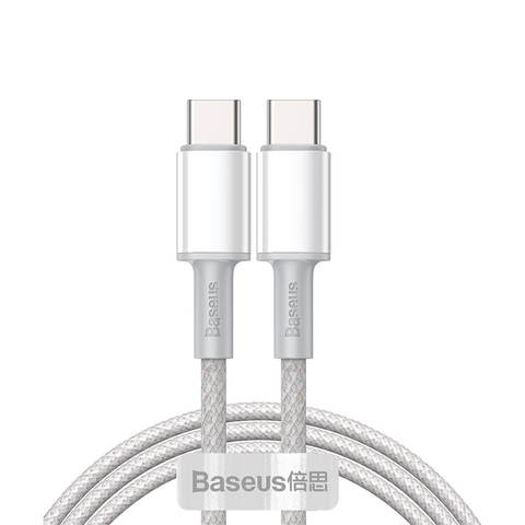 Cáp sạc nhanh siêu bền C to C Baseus High Density Braided PD 100W (5A/20V, E-marker Chip, TypeC to TypeC Fast Charging)