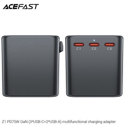 Bộ sạc ACEFAST Z1 PD75W GaN